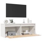 vidaXL Dulap de perete, alb, 100x30x35 cm, lemn masiv de pin vidaXL Dulap de perete, alb, 100x30x35 cm, lemn masiv de pin