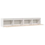vidaXL Dulapuri de perete 2 buc., alb, 100x30x35 cm, lemn masiv de pin