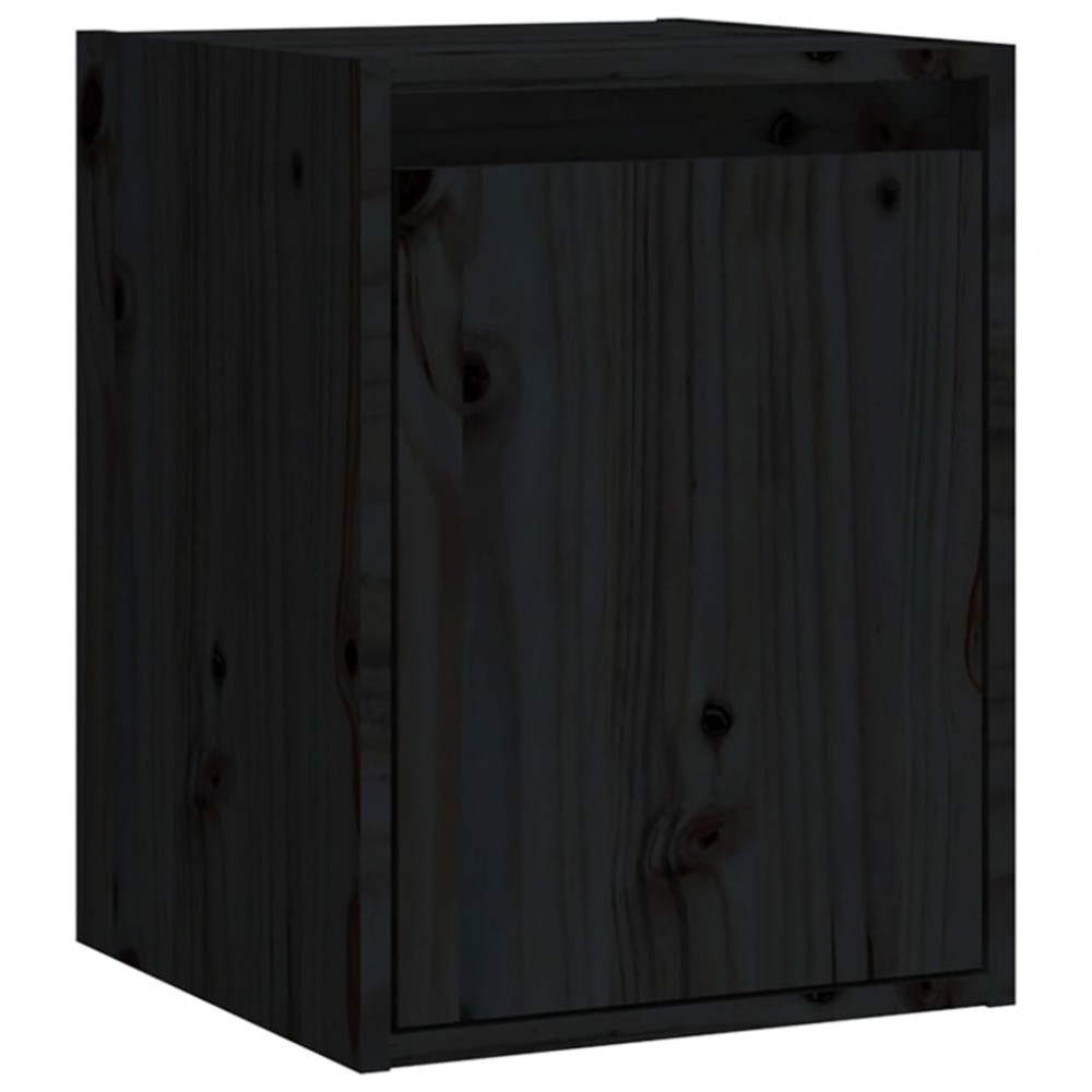 vidaXL Dulap de perete, negru, 30x30x40 cm, lemn masiv de pin