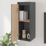vidaXL Dulap de perete, gri, 30x30x80 cm, lemn masiv de pin vidaXL Dulap de perete, gri, 30x30x80 cm, lemn masiv de pin