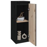 vidaXL Dulap de perete, negru, 30x30x80 cm, lemn masiv de pin vidaXL Dulap de perete, negru, 30x30x80 cm, lemn masiv de pin