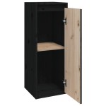 vidaXL Dulap de perete, negru, 30x30x80 cm, lemn masiv de pin vidaXL Dulap de perete, negru, 30x30x80 cm, lemn masiv de pin