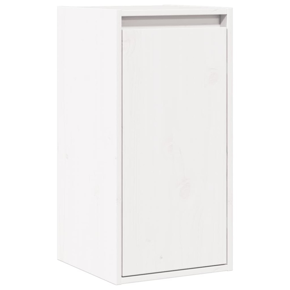 vidaXL Dulap de perete, alb, 30x30x100 cm, lemn masiv de pin