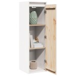 vidaXL Dulap de perete, alb, 30x30x100 cm, lemn masiv de pin vidaXL Dulap de perete, alb, 30x30x100 cm, lemn masiv de pin