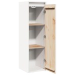 vidaXL Dulap de perete, alb, 30x30x100 cm, lemn masiv de pin vidaXL Dulap de perete, alb, 30x30x100 cm, lemn masiv de pin