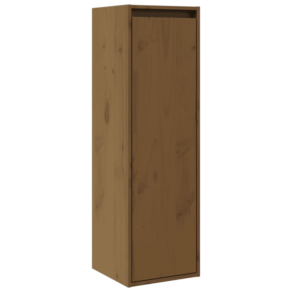 vidaXL Dulap de perete, maro miere, 30x30x100 cm, lemn masiv de pin