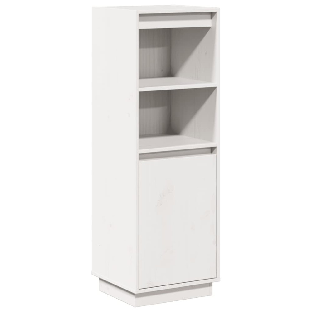vidaXL Dulap înalt, alb, 37x34x110 cm, lemn masiv de pin