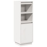 vidaXL Dulap înalt, alb, 37x34x110 cm, lemn masiv de pin