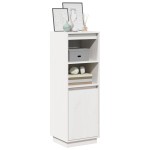 vidaXL Dulap înalt, alb, 37x34x110 cm, lemn masiv de pin