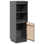 vidaXL Dulap înalt, gri, 37x34x110 cm, lemn masiv de pin