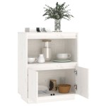 vidaXL Servantă albă 60x34x75 cm din lemn masiv de pin