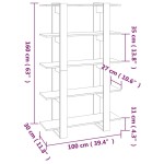 vidaXL Bibliotecă/Separator cameră, gri sonoma, 100x30x160 cm vidaXL Bibliotecă/Separator cameră, gri sonoma, 100x30x160 cm