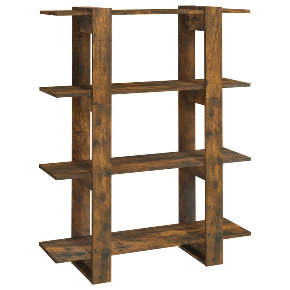 vidaXL Bibliotecă/Separator cameră, stejar fumuriu, 100x30x123,5 cm