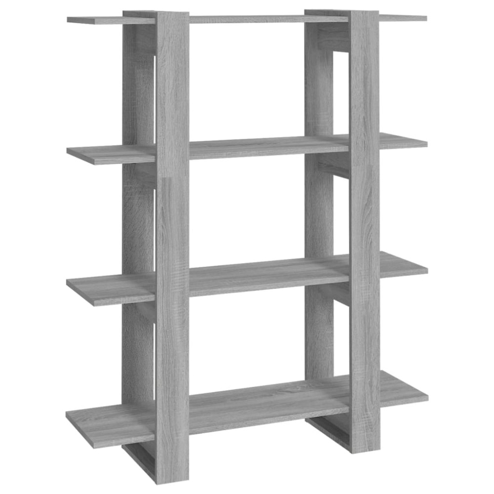 vidaXL Bibliotecă/Separator cameră, gri sonoma, 100x30x123,5 cm