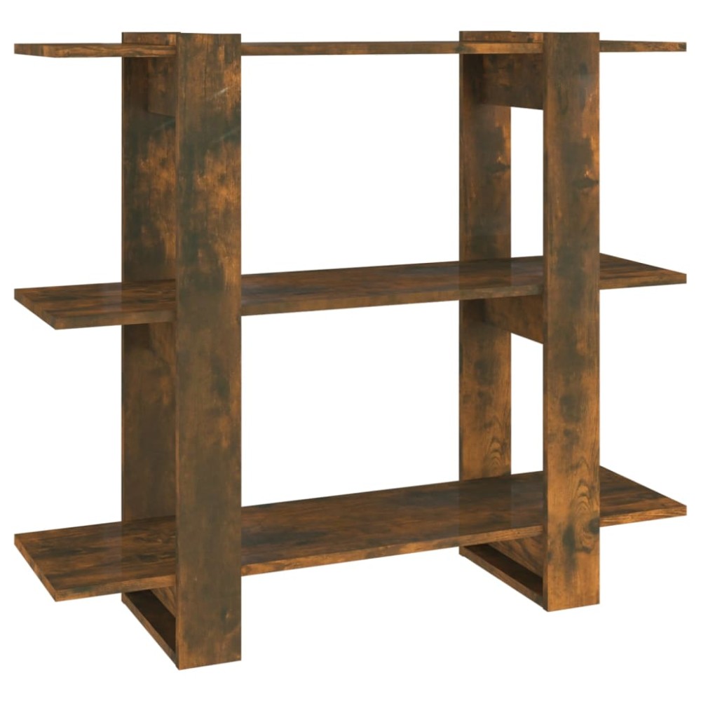 vidaXL Bibliotecă/Separator cameră, stejar fumuriu, 100x30x87 cm