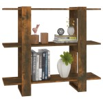 vidaXL Bibliotecă/Separator cameră, stejar fumuriu, 100x30x87 cm vidaXL Bibliotecă/Separator cameră, stejar fumuriu, 100x30x87 cm