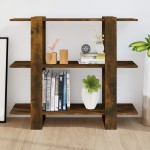 vidaXL Bibliotecă/Separator cameră, stejar fumuriu, 100x30x87 cm vidaXL Bibliotecă/Separator cameră, stejar fumuriu, 100x30x87 cm
