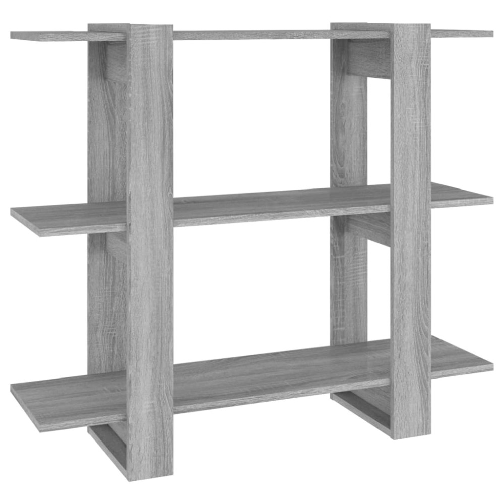 vidaXL Bibliotecă/Separator cameră, gri sonoma, 100x30x87 cm