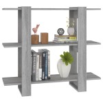vidaXL Bibliotecă/Separator cameră, gri sonoma, 100x30x87 cm vidaXL Bibliotecă/Separator cameră, gri sonoma, 100x30x87 cm