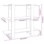 vidaXL Bibliotecă/Separator cameră, gri sonoma, 100x30x87 cm vidaXL Bibliotecă/Separator cameră, gri sonoma, 100x30x87 cm