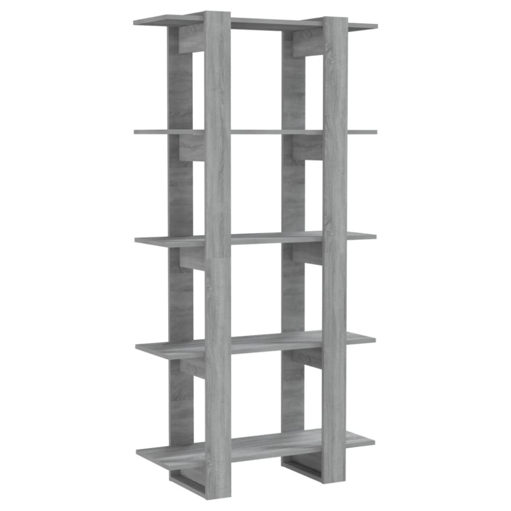 vidaXL Bibliotecă/Separator cameră, gri sonoma, 80x30x160 cm, PAL