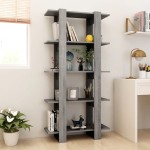vidaXL Bibliotecă/Separator cameră, gri sonoma, 80x30x160 cm, PAL