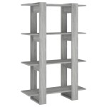 vidaXL Dulap de cărți/Separator de cameră gri sonoma 80x30x123,5 cm vidaXL Dulap de cărți/Separator de cameră gri sonoma 80x30x123,5 cm