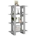 vidaXL Dulap de cărți/Separator de cameră gri sonoma 80x30x123,5 cm vidaXL Dulap de cărți/Separator de cameră gri sonoma 80x30x123,5 cm