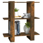vidaXL Bibliotecă/Separator de cameră, stejar fumuriu, 80x30x87cm vidaXL Bibliotecă/Separator de cameră, stejar fumuriu, 80x30x87cm