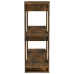 vidaXL Bibliotecă/Separator de cameră, stejar fumuriu, 80x30x87cm vidaXL Bibliotecă/Separator de cameră, stejar fumuriu, 80x30x87cm