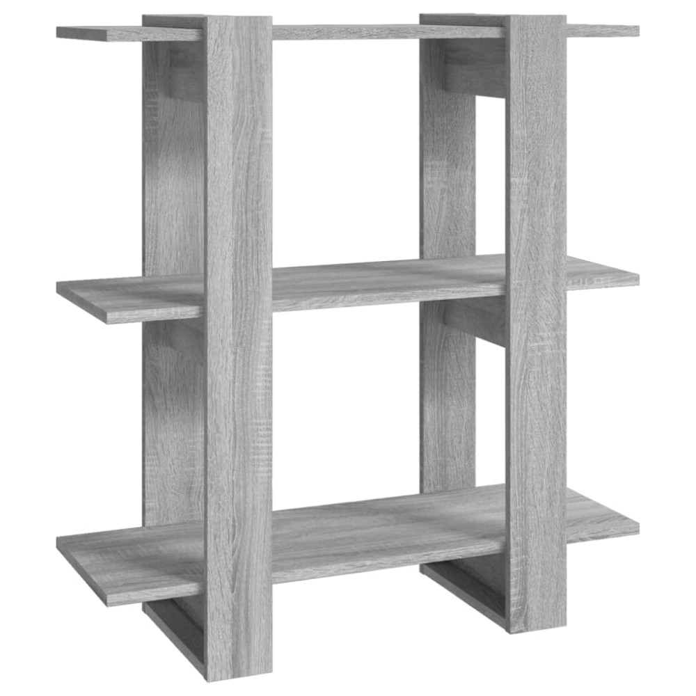 vidaXL Bibliotecă/Separator cameră, gri sonoma, 80x30x87 cm