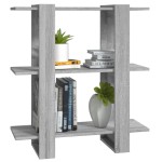 vidaXL Bibliotecă/Separator cameră, gri sonoma, 80x30x87 cm vidaXL Bibliotecă/Separator cameră, gri sonoma, 80x30x87 cm
