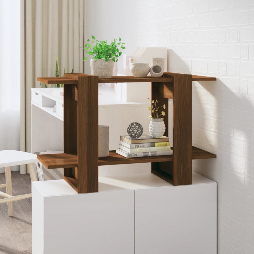 vidaXL Bibliotecă/Separator cameră, stejar maro, 80x30x51 cm
