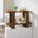 vidaXL Bibliotecă/Separator cameră, stejar maro, 80x30x51 cm vidaXL Bibliotecă/Separator cameră, stejar maro, 80x30x51 cm