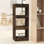 vidaXL Bibliotecă/Separator cameră, stejar fumuriu, 40x30x103 cm, PAL vidaXL Bibliotecă/Separator cameră, stejar fumuriu, 40x30x103 cm, PAL