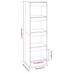 vidaXL Bibliotecă/Separator de cameră, stejar afumat, 40x30x135 cm vidaXL Bibliotecă/Separator de cameră, stejar afumat, 40x30x135 cm