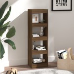 vidaXL Bibliotecă/Separator de cameră, stejar afumat, 40x30x135 cm vidaXL Bibliotecă/Separator de cameră, stejar afumat, 40x30x135 cm