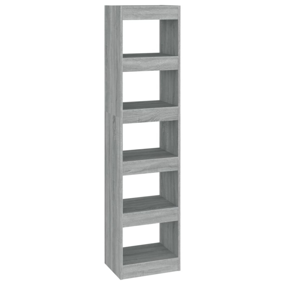 vidaXL Bibliotecă/Separator cameră, gri sonoma, 40x30x166 cm