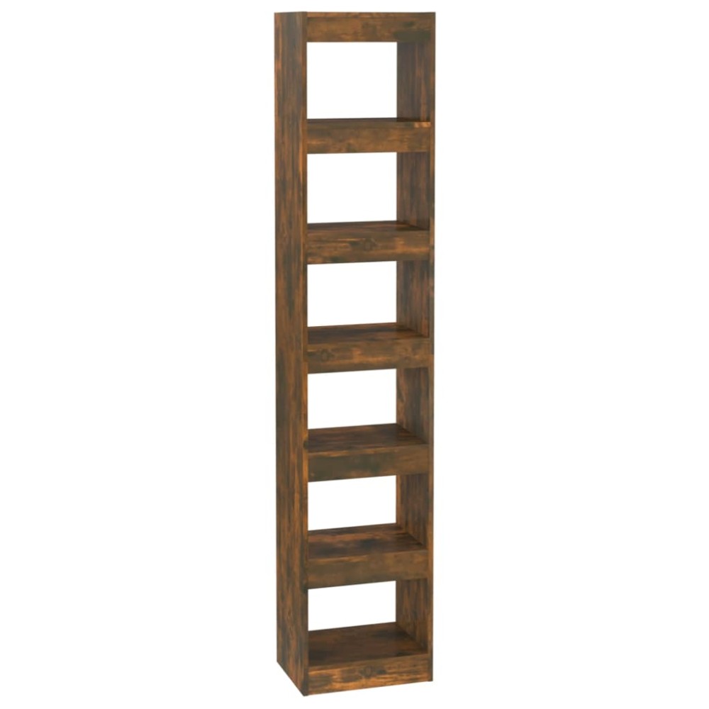 vidaXL Bibliotecă/Separator cameră, stejar fumuriu, 40x30x198 cm