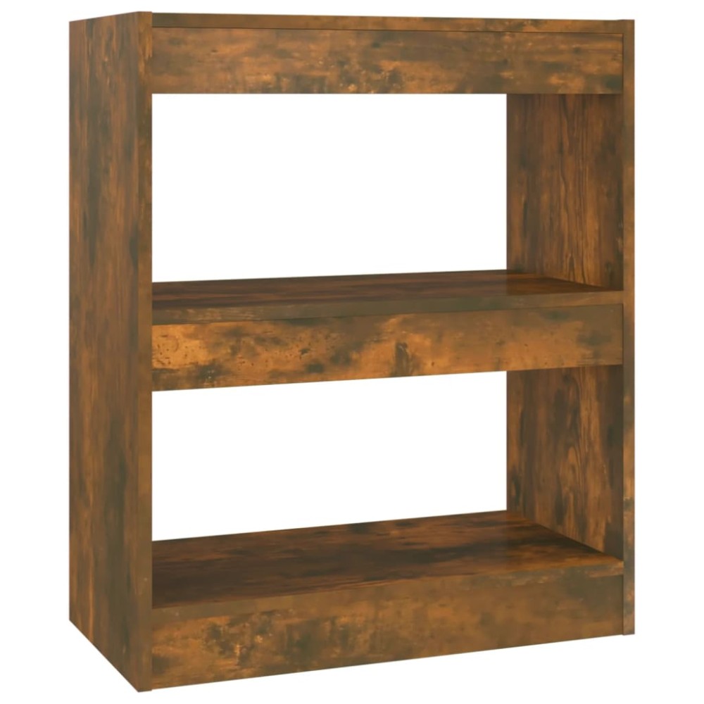 vidaXL Bibliotecă/Separator cameră, stejar fumuriu, 60x30x72 cm, PAL