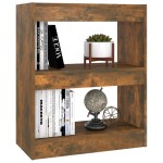 vidaXL Bibliotecă/Separator cameră, stejar fumuriu, 60x30x72 cm, PAL vidaXL Bibliotecă/Separator cameră, stejar fumuriu, 60x30x72 cm, PAL