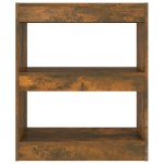 vidaXL Bibliotecă/Separator cameră, stejar fumuriu, 60x30x72 cm, PAL vidaXL Bibliotecă/Separator cameră, stejar fumuriu, 60x30x72 cm, PAL