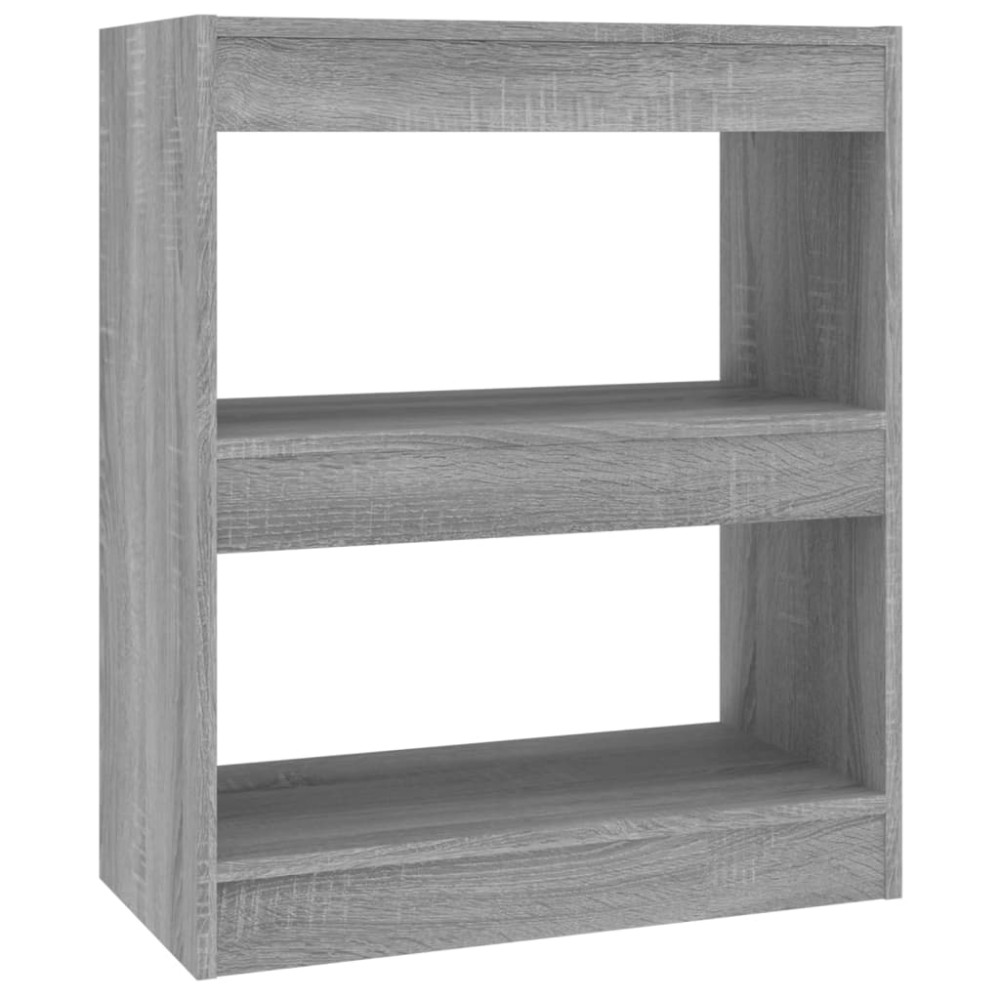 vidaXL Bibliotecă/Separator cameră, gri sonoma, 60x30x72 cm, PAL