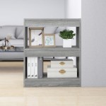 vidaXL Bibliotecă/Separator cameră, gri sonoma, 60x30x72 cm, PAL vidaXL Bibliotecă/Separator cameră, gri sonoma, 60x30x72 cm, PAL