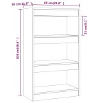 vidaXL Bibliotecă/Separator cameră, stejar fumuriu, 60x30x103 cm PAL vidaXL Bibliotecă/Separator cameră, stejar fumuriu, 60x30x103 cm PAL