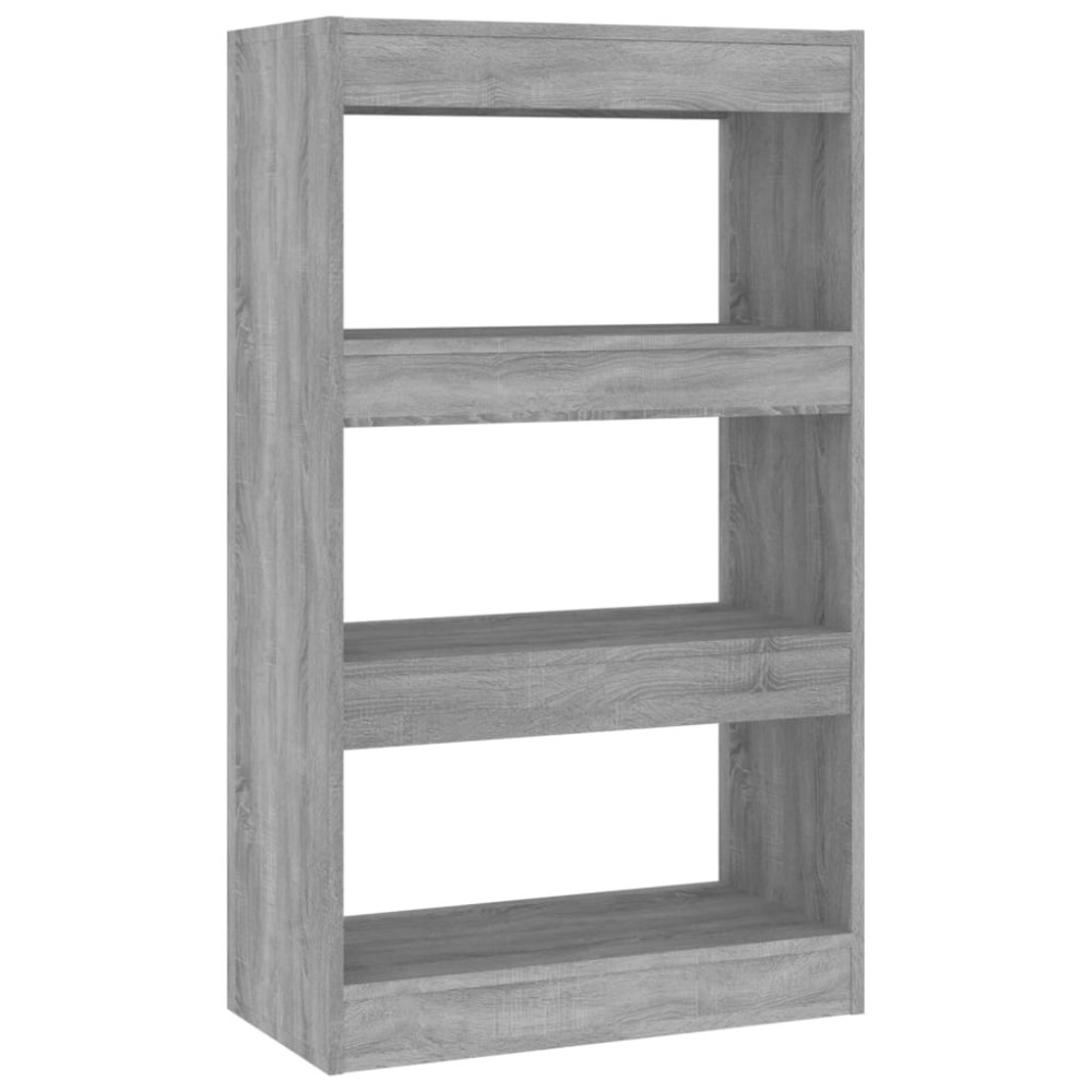 vidaXL Bibliotecă/Separator cameră, gri sonoma, 60x30x103 cm, PAL