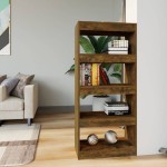 vidaXL Bibliotecă/Separator stejar afumat 60x30x135 cm, lemn prelucrat vidaXL Bibliotecă/Separator stejar afumat 60x30x135 cm, lemn prelucrat
