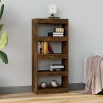 vidaXL Bibliotecă/Separator stejar afumat 60x30x135 cm, lemn prelucrat vidaXL Bibliotecă/Separator stejar afumat 60x30x135 cm, lemn prelucrat