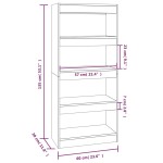 vidaXL Bibliotecă/Separator stejar afumat 60x30x135 cm, lemn prelucrat vidaXL Bibliotecă/Separator stejar afumat 60x30x135 cm, lemn prelucrat