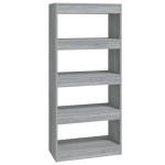 vidaXL Bibliotecă/Separator, sonoma gri, 60x30x135 cm, lemn prelucrat vidaXL Bibliotecă/Separator, sonoma gri, 60x30x135 cm, lemn prelucrat